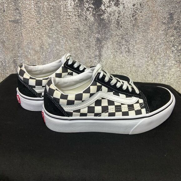 Vans Old Skool Trainers Primary Black White Sneakers Checkered Size 6.5 - Picture 8 of 12